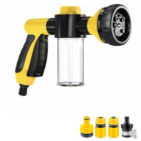 Pet Dog Wash Outdoor, High-Pressure Pet Shower Sprayer Dog Shower Brush And Pet Grooming Comb For Watering Flowers, Car Washing, Pet Bathing - Yellow