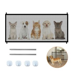 Pet Dog Fence Gate Safe Guard Safety Enclosure Dog Fences Dog Gate The Ingenious Mesh Magic Pet Gate Pet Supplies Dropshipping - 180 x 75CM