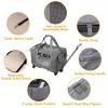 Cat Dog Carrier with Wheels Airline Approved Rolling Pet Carrier with Telescopic Handle Shoulder Strap - Gray