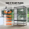 VEVOR 52 inch Standing Large Bird Cage, Wrought Iron Flight Bird Cage for Parakeets, Cockatiels, Parrots, Macaw with Rolling Stand and Tray - Defalut