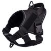 Dog Harness; large dog training tactical chest strap; K9 pet chest strap; vest type reflective dog rope; explosion-proof impulse traction - yellow - L