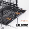 VEVOR 54 inch Standing Large Bird Cage, Carbon Steel Flight Bird Cage for Parakeets, Cockatiels, Parrots, Macaw with Rolling Stand and Tray - Defalut