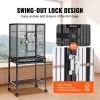 VEVOR 54 inch Standing Large Bird Cage, Carbon Steel Flight Bird Cage for Parakeets, Cockatiels, Parrots, Macaw with Rolling Stand and Tray - Defalut