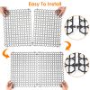 10Pcs Cat Scat Mat with Spikes 15.8x12.5in Cat Repellent Scat Mats Spike Deterrent Stopper Mat for Pet Cats Dogs 13x1ft Area - Black