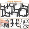 10Pcs Cat Scat Mat with Spikes 15.8x12.5in Cat Repellent Scat Mats Spike Deterrent Stopper Mat for Pet Cats Dogs 13x1ft Area - Black
