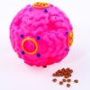 Pet Dog Squeaker Missing Food Ball Squeak Puppy Big Dog Puzzle Training Toys for Dogs French Bulldog Pug Balls Pets Accessories - pink - 9.5cm