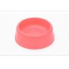 1Pc High Quality Solid Color Pet Bowls Candy-Colored Lightweight Plastic Single Bowl Small Dog Cat Pet Bowl Pet Feeding Supplies - pink - M