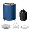 7.1*7.1*9.7in smokeless fire pit blue - as picture